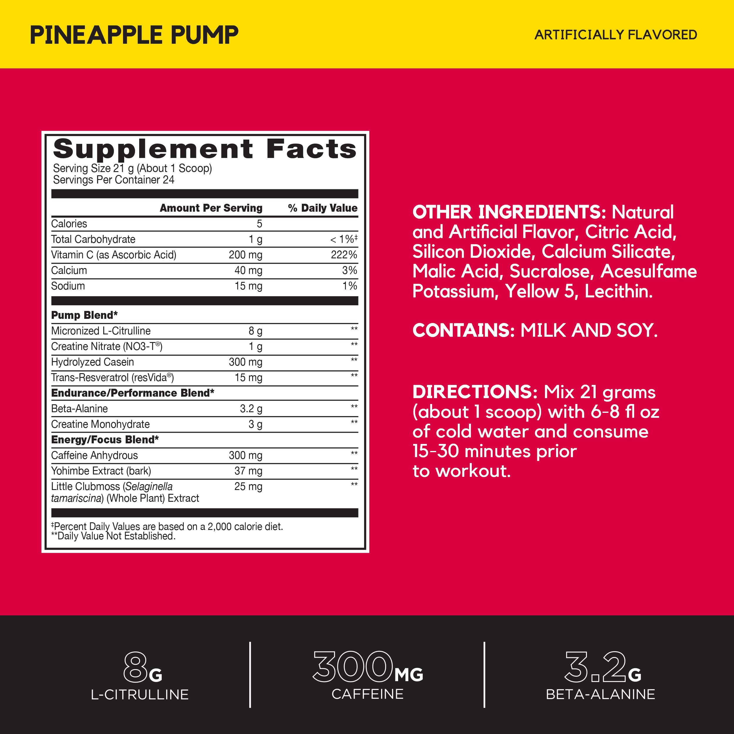 BSN N.O.-XPLODE VASO pineapple glass with Pineapple Pump flavor for refreshing sessions