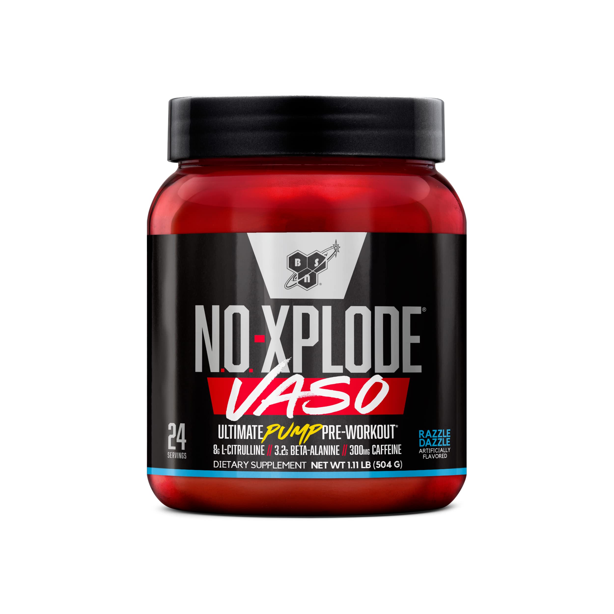 BSN N.O.-XPLODE VASO bottle pour boosts energy for training.