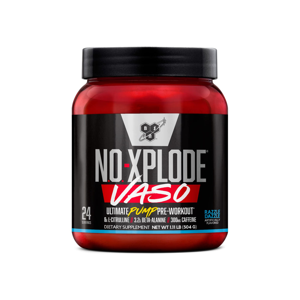 BSN N.O.-XPLODE VASO bottle pour boosts energy for training.
