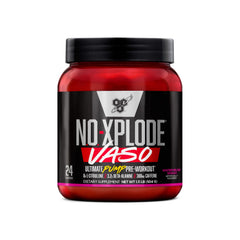 BSN N.O.-XPLODE VASO Watermelon Smash tub promotes a strong pre workout pump