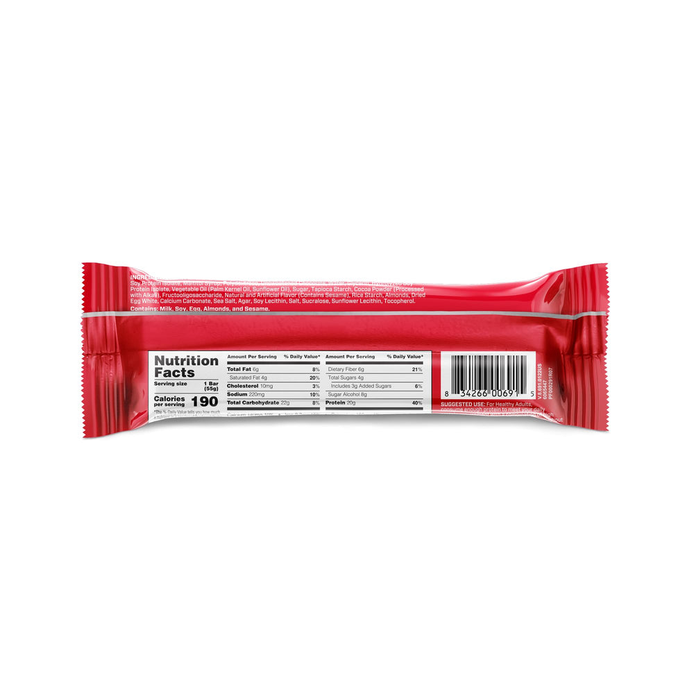 BSN Protein Crisp Bar crunchy texture bite ready for a quick snack.