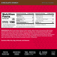 BSN Protein Crisp Bar whey blend ingredients showcased for premium protein.