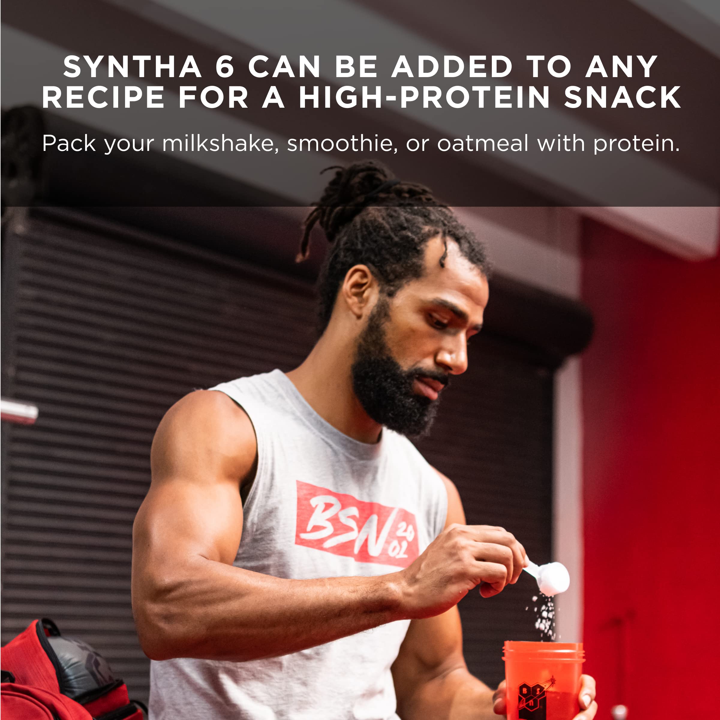 BSN SYNTHA-6 EDGE 28-serving label emphasizes value and protein delivery