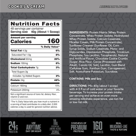 BSN SynthA-6 Edge can close-up; premium protein blend for lean recovery.