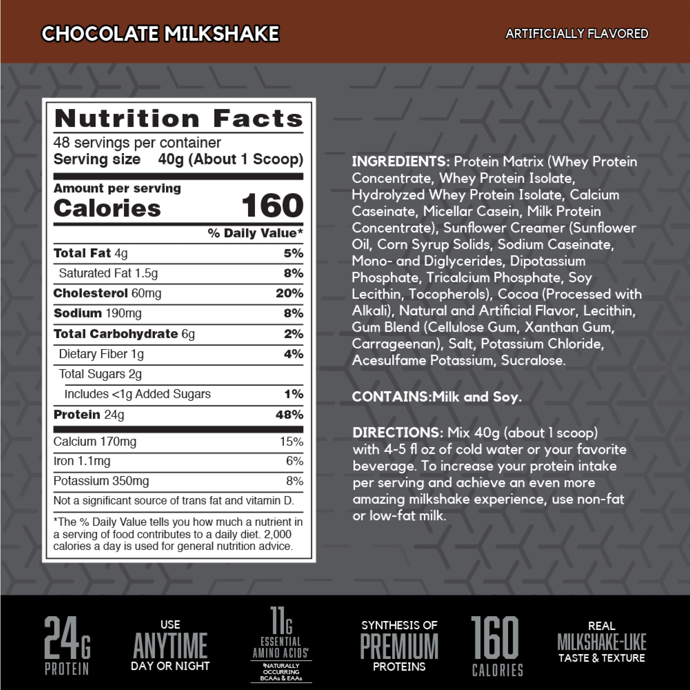 BSN SYNTHA-6 EDGE chocolate shake in glass emphasizes creamy texture and flavor.