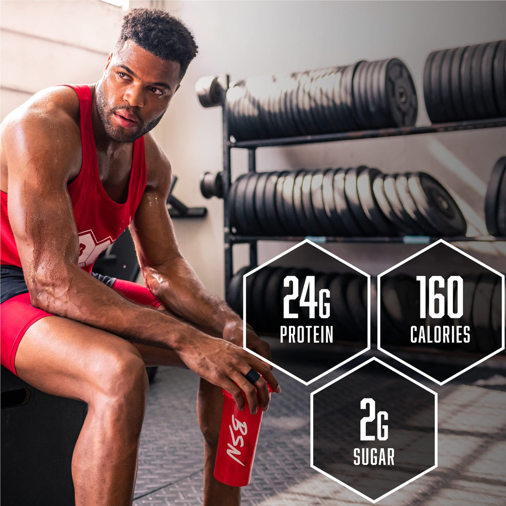 BSN SYNTHA-6 EDGE milkshake glass showcases creamy flavor and dessert-like treat.