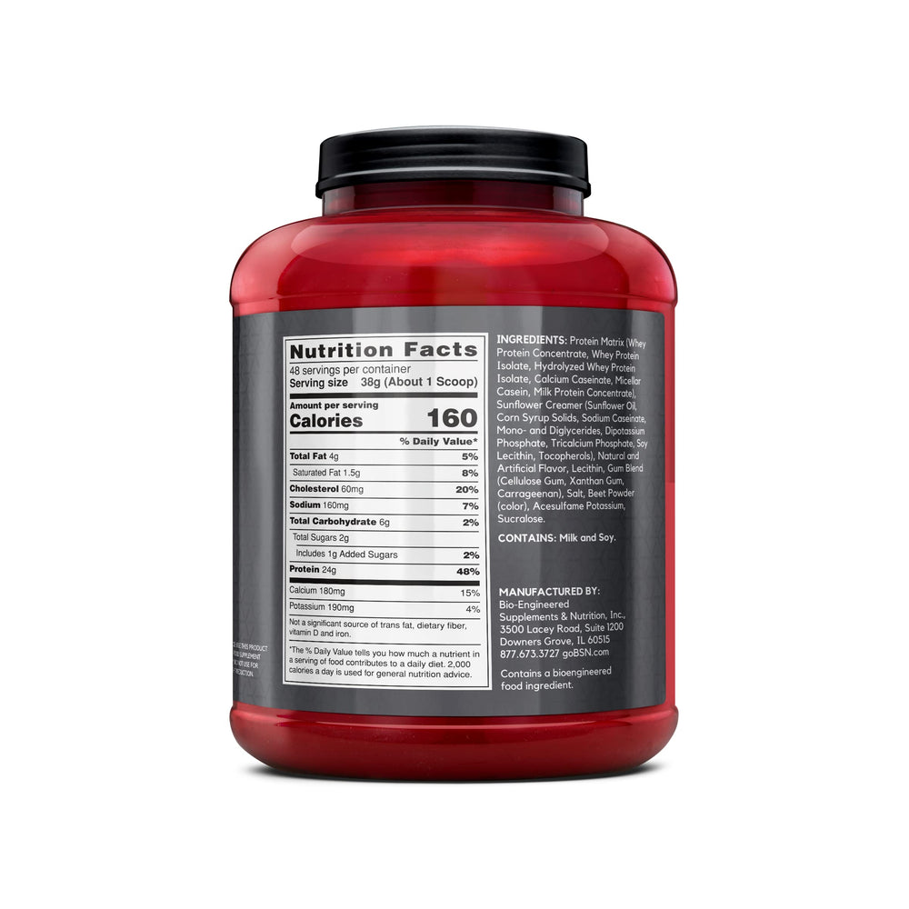 BSN SYNTHA-6 EDGE densely packed powder texture suggests rich shake potential.
