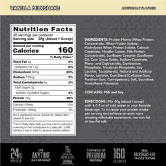 BSN SYNTHA-6 EDGE vanilla shake glass highlights milkshake-like texture for flavor and recovery
