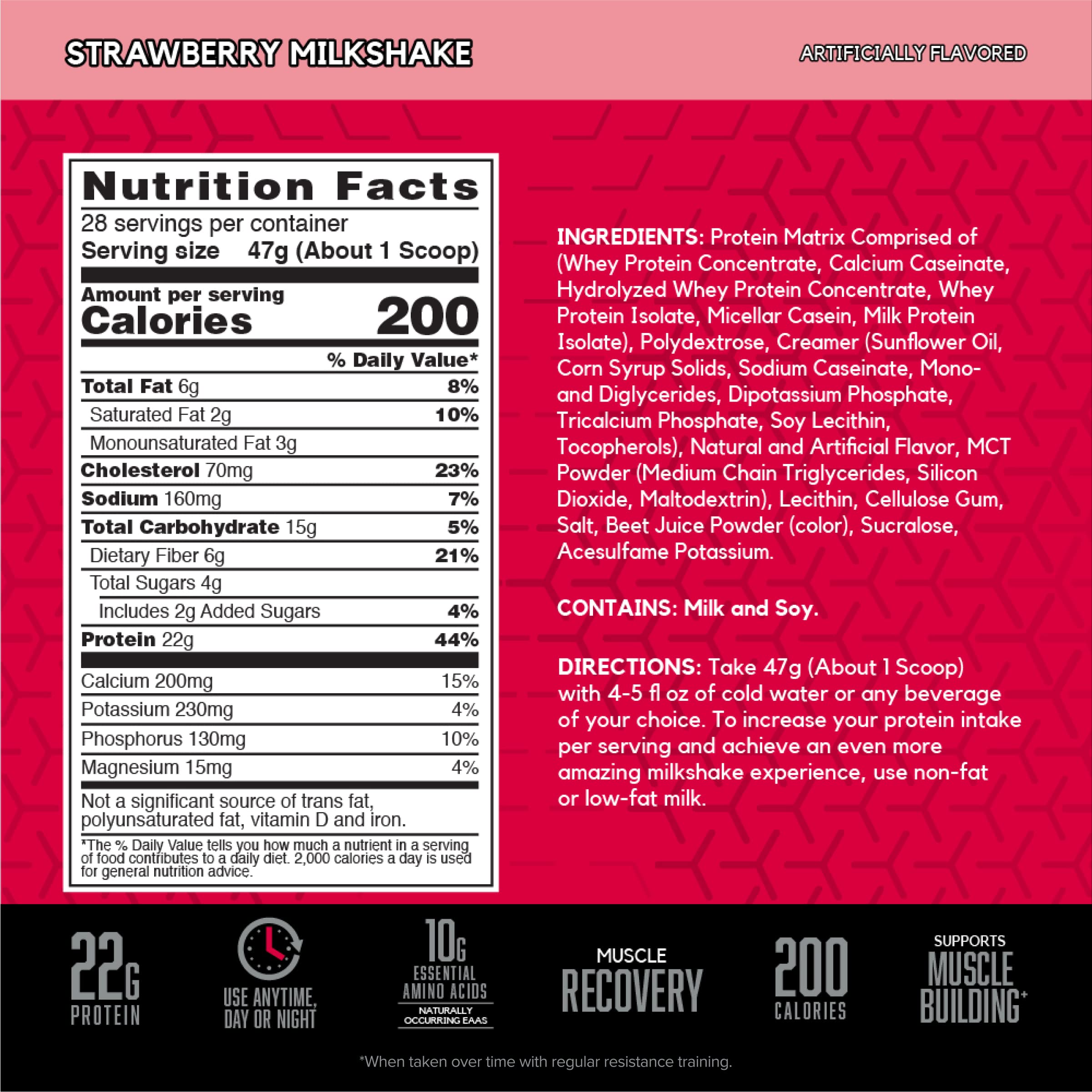 BSN SYNTHA-6 ingredients panel highlighting a multi-source protein matrix