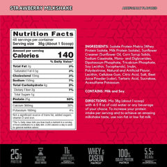 BSN SYNTHA-6 ISOLATE bottle back nutrition facts and amino acids