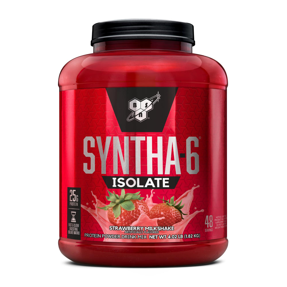 BSN SYNTHA-6 ISOLATE bottle front label showing premium protein powder