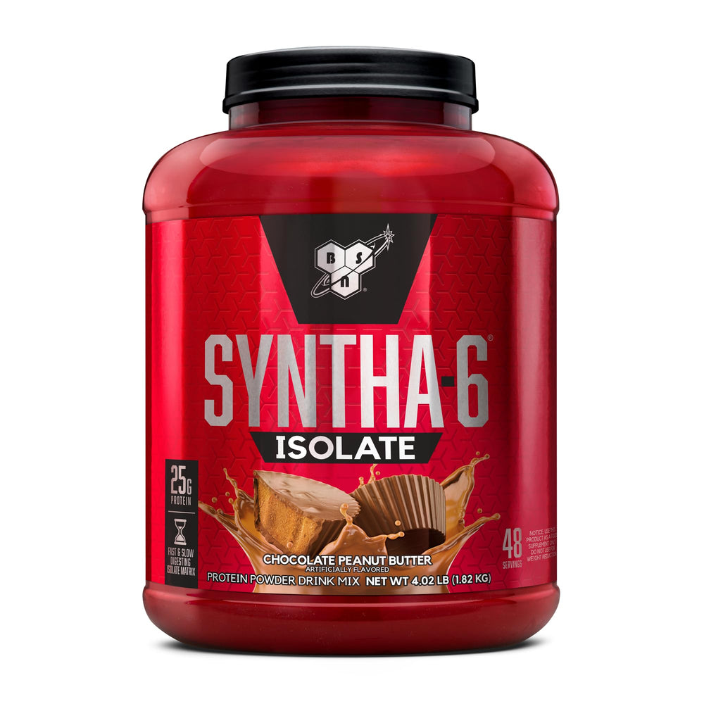 BSN SYNTHA-6 ISOLATE chocolate peanut butter tub ideal for a protein boost