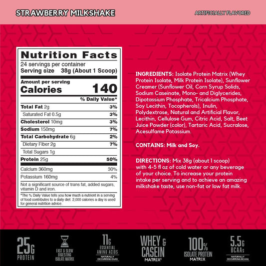 BSN SYNTHA-6 ISOLATE strawberry shaker cup for quick post-workout or pre-workout mixes.