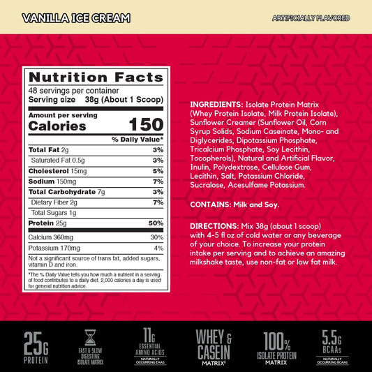 BSN SYNTHA-6 ISOLATE scoop beside tub for convenient post-workout protein.