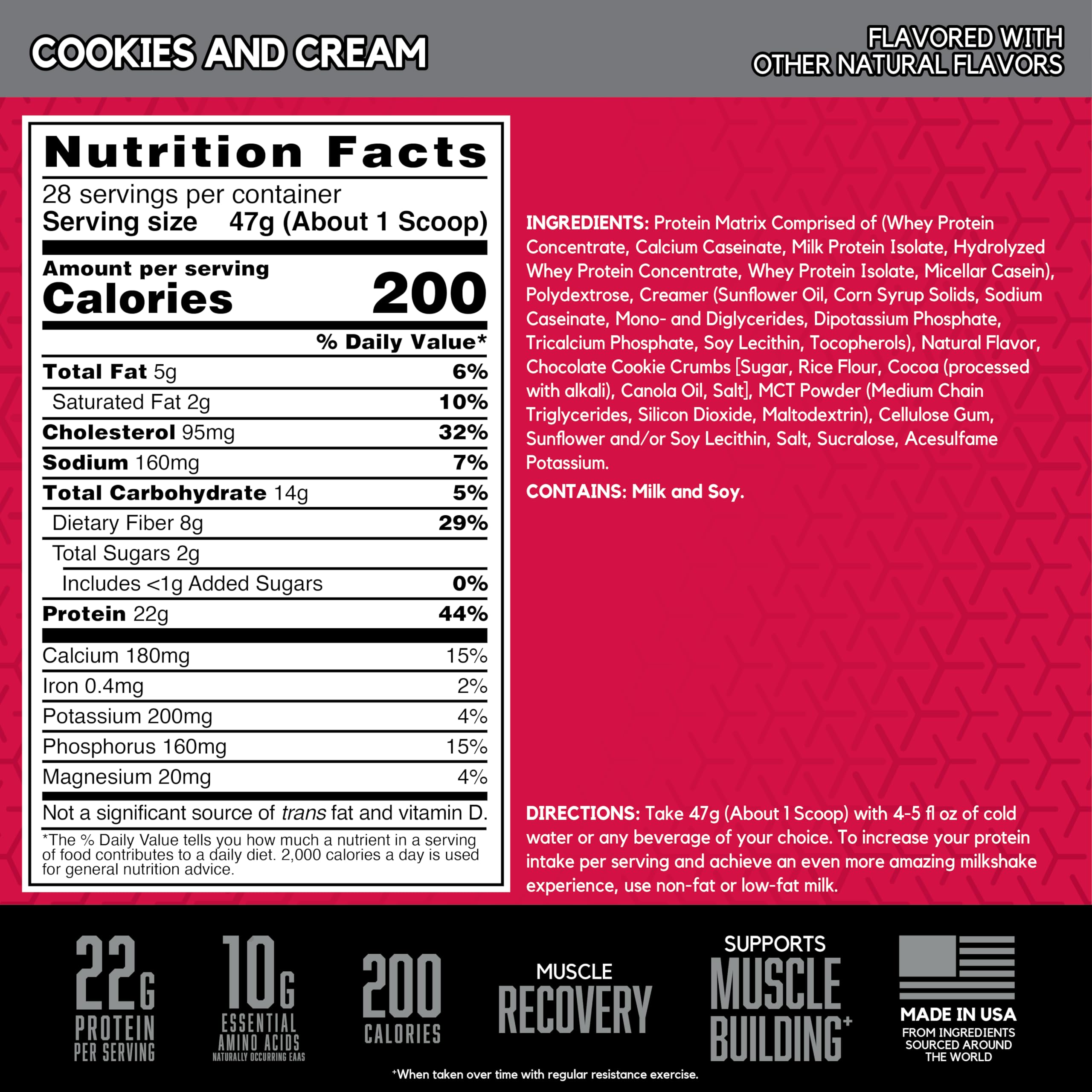 BSN SYNTHA-6 cookies and cream flavor offers a dessert-like shake with creaminess.