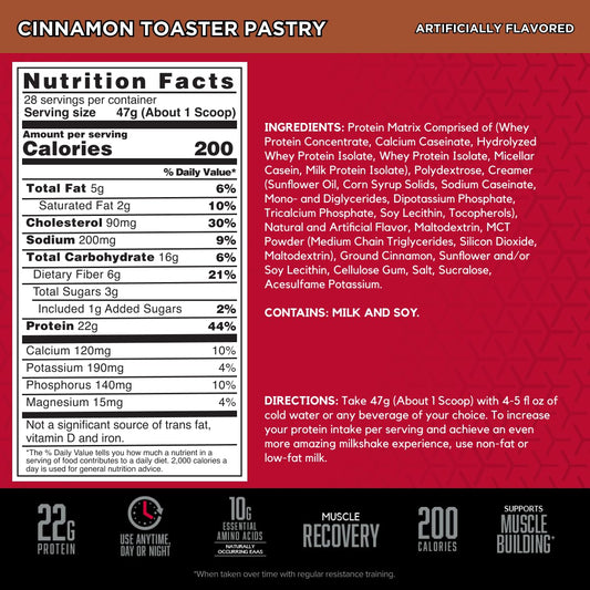 BSN SYNTHA-6 tub label closeup highlighting 22g protein per serving