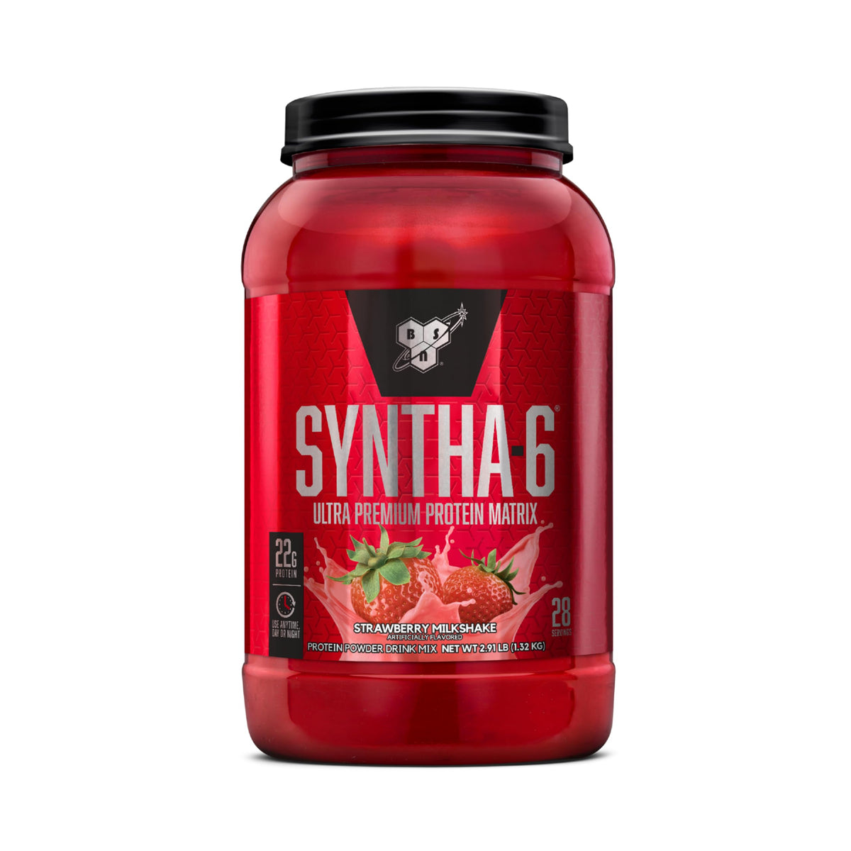 BSN SYNTHA-6 tub with strawberry flavor for convenient daily protein support
