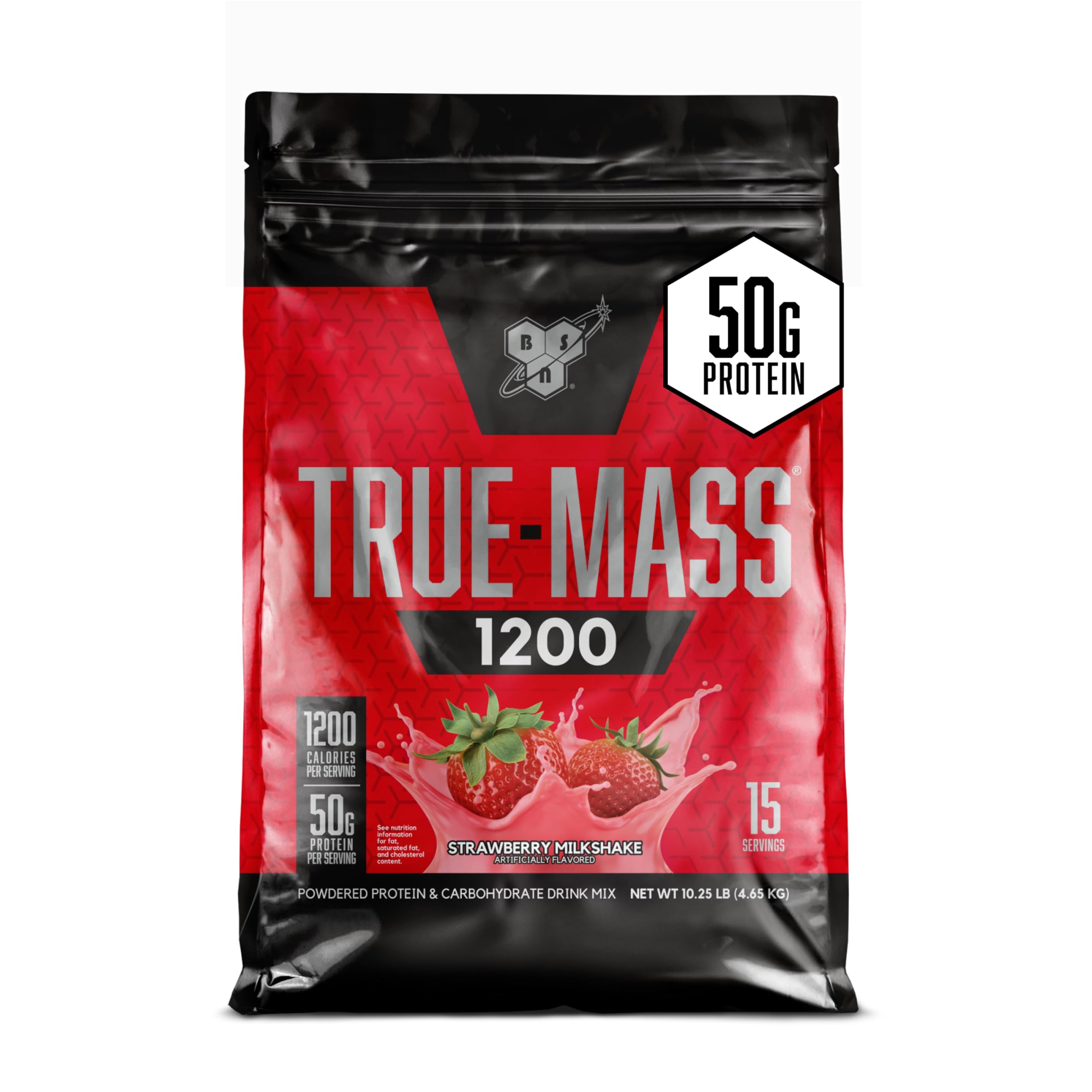 BSN TRUE-MASS 1200 bottle front for post-workout recovery reference