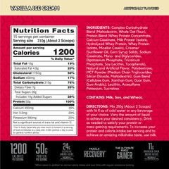 BSN True-Mass 215 g carbohydrates per serving fuels training sessions.