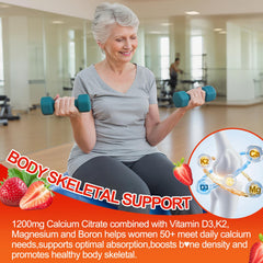 Open jar of BSSTABBON calcium citrate gummies for convenient daily use