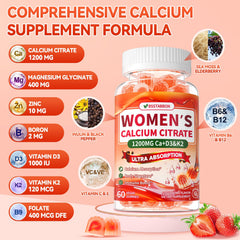 BSSTABBON Calcium Gummies unwrapped for on the go daily use