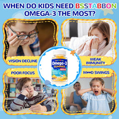 BSSTABBON kids gummies hand-holding bottle suggests on-the-go nutrition.
