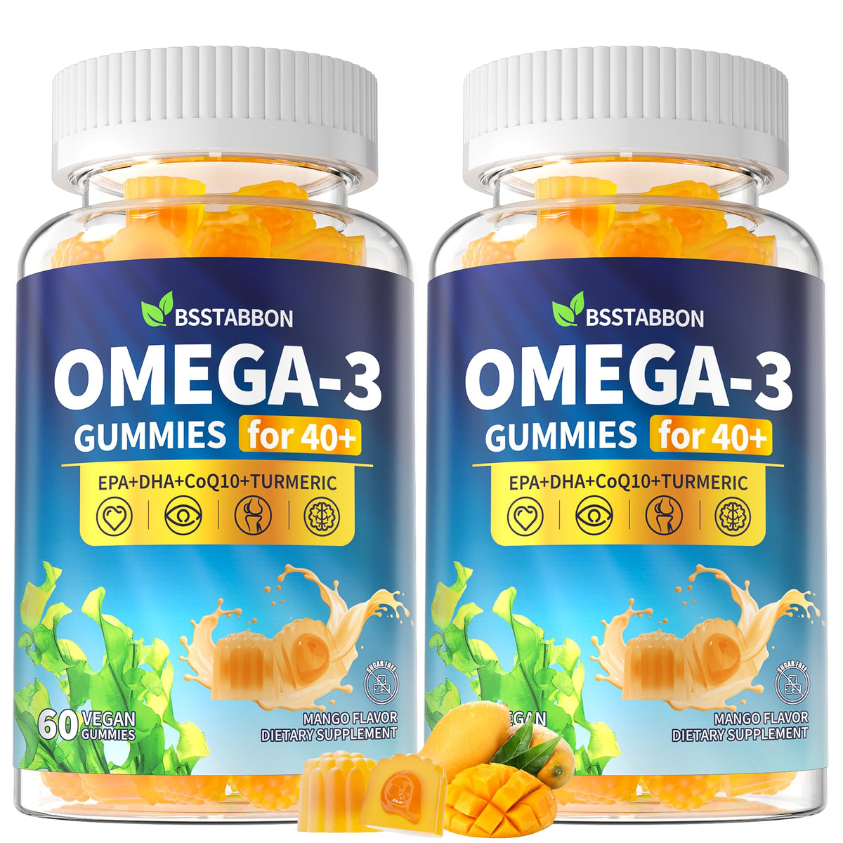 BSSTABBON Omega-3 Gummies with algae oil for EPA and DHA delivery