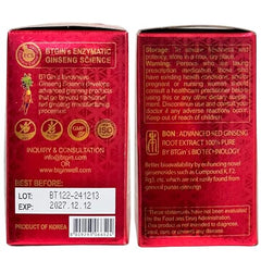 BTGIN Bon Korean Red Panax Ginseng extract label close-up showing 6-year root origin