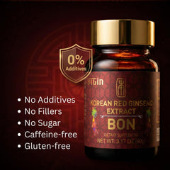 BTGIN Bon Korean Red Panax Ginseng extract being poured into a glass