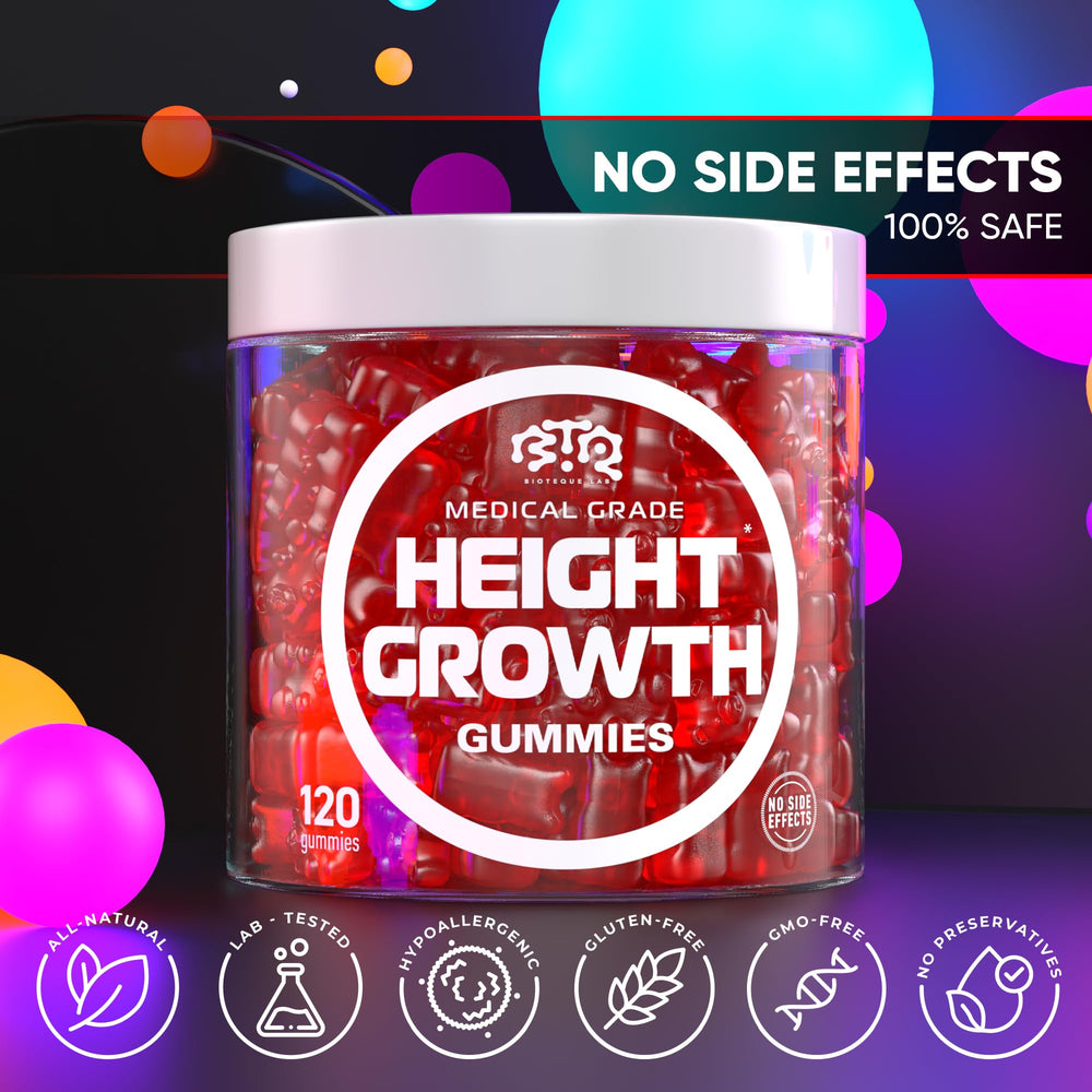 BTQ Biotequelab height growth ashwagandha vitamin-d3 supports growth potential