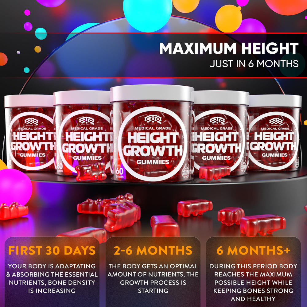 BTQ Biotequelab Height Growth Gummies adults taking daily dose for balanced nutrition.