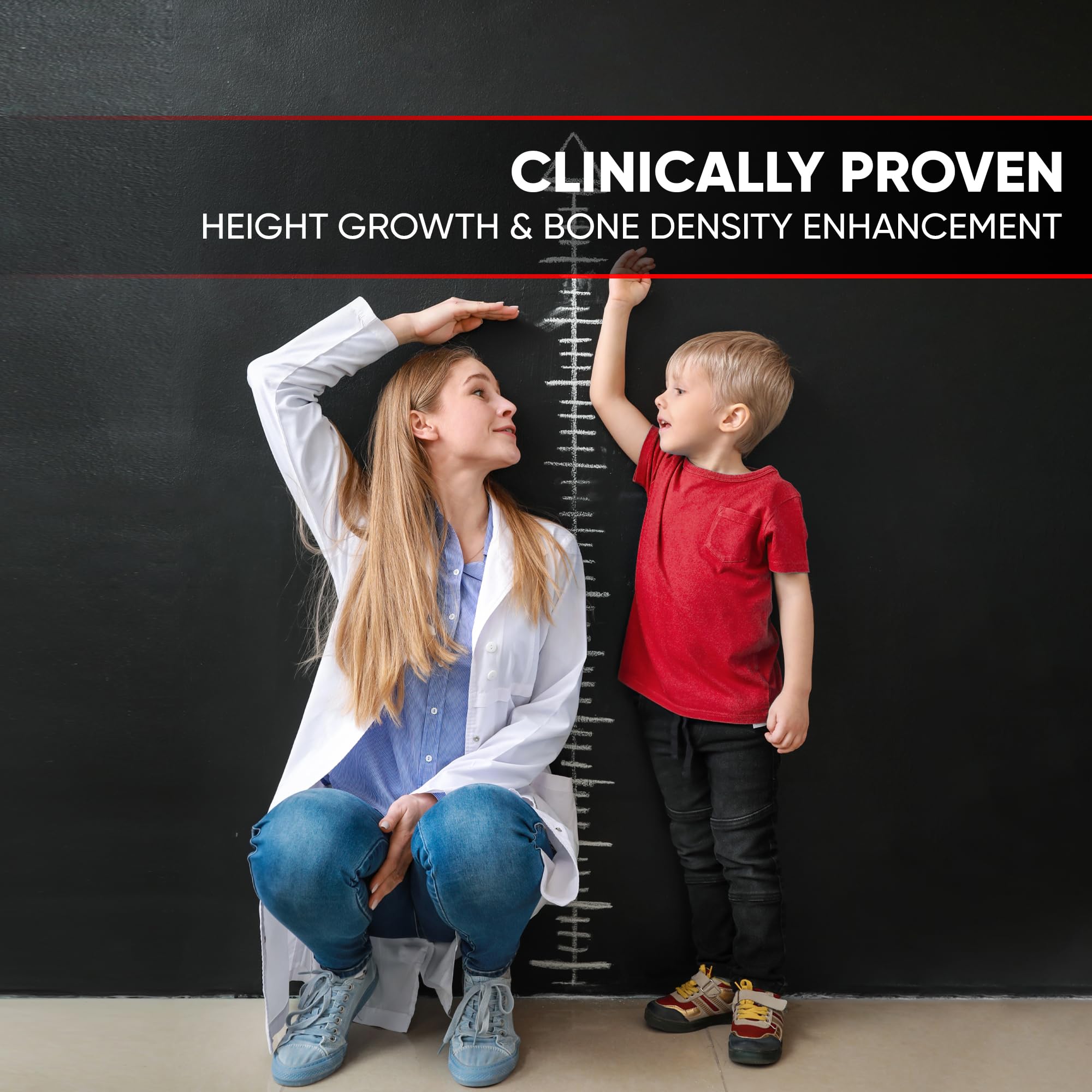 BTQ Biotequelab Height Growth Gummies teen taking daily dose for potential height support.