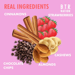 Peanut Butter Chocolate Chip bar close-up by B.T.R. Nation, perfect on-the-go flavor.