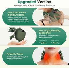 BTUASSDY 4D shiatsu kneading nodes deliver deep tissue relief near shoulders.