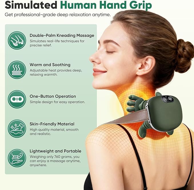 BTUASSDY heat function adds comforting warmth during massage sessions.