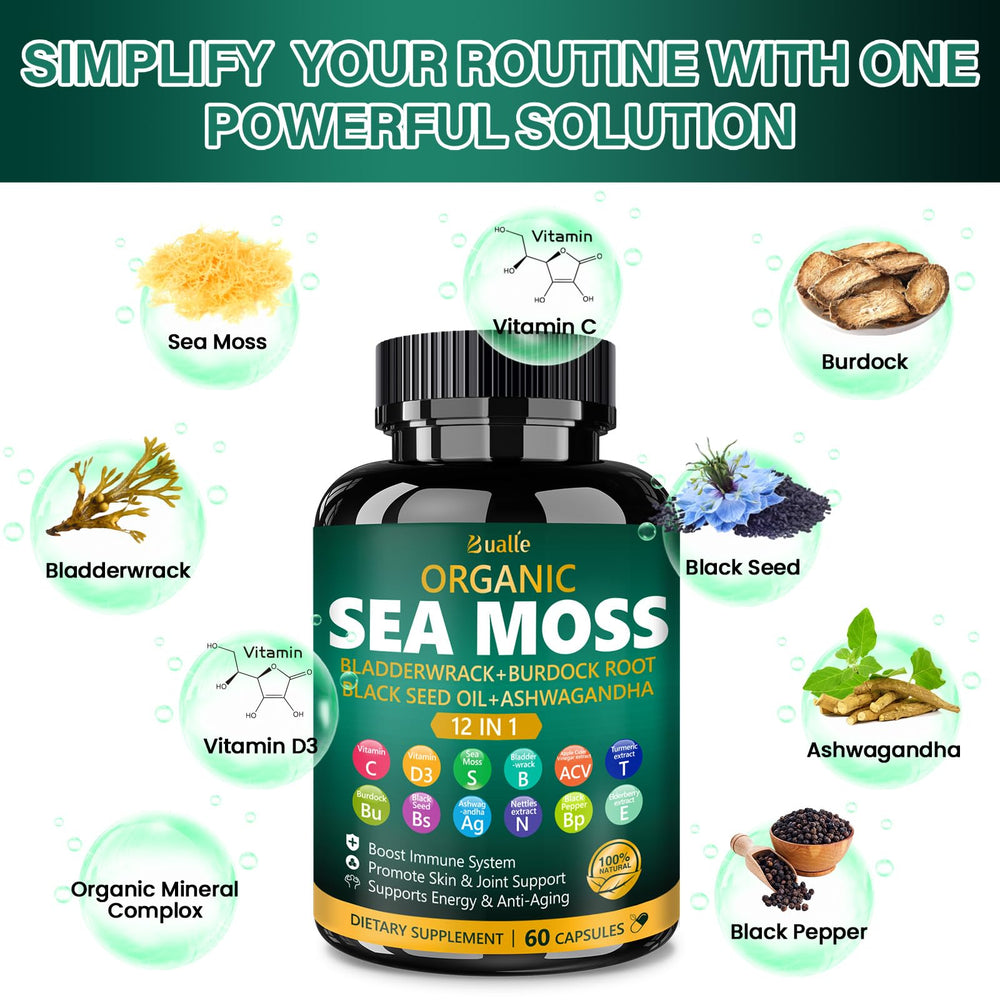 Bualle Herbal capsules with Ashwagandha and Bladderwrack for daily vitality