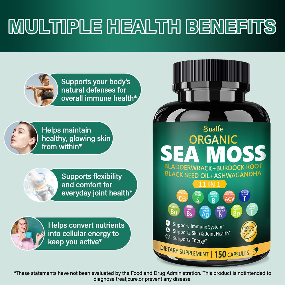 Bualle ashwagandha capsules on a clean surface for daily balance.