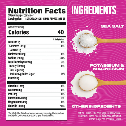 BUBS Naturals Hydrate sticks close-up highlighting convenient on-the-go electrolyte packets.