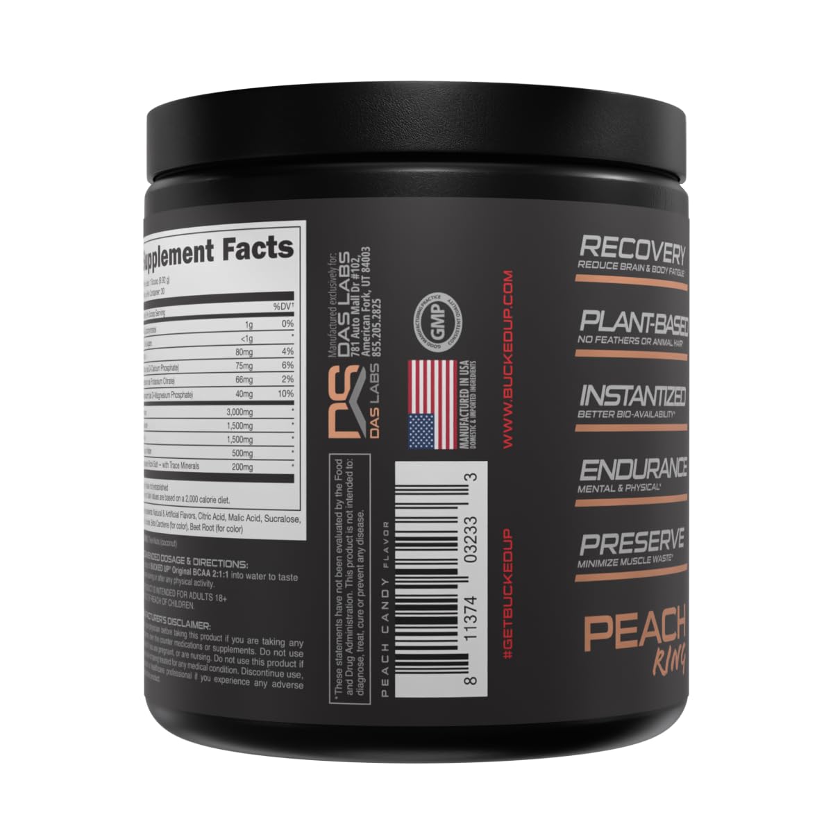 Pre- and post-workout use with Bucked Up BCaa 2:1:1.