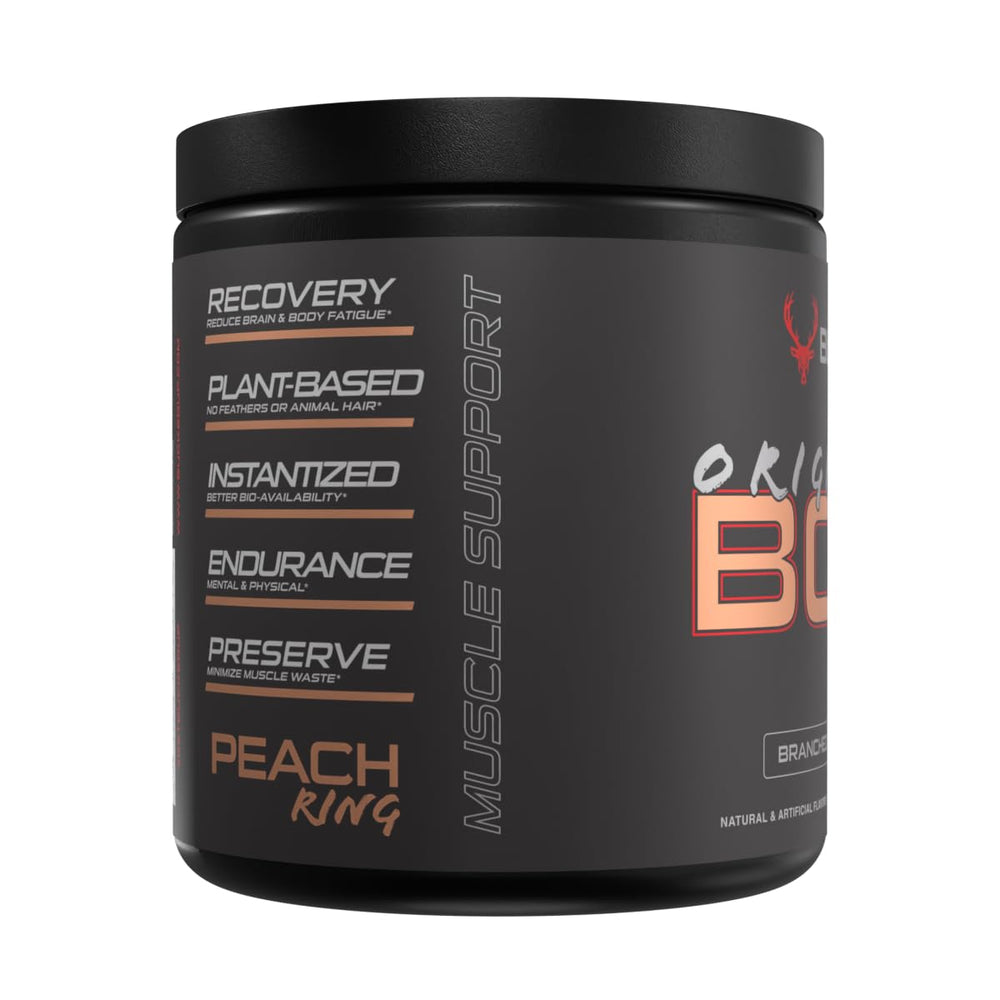 Pure ingredients claim on Bucked Up BCaa 2:1:1 without fillers.
