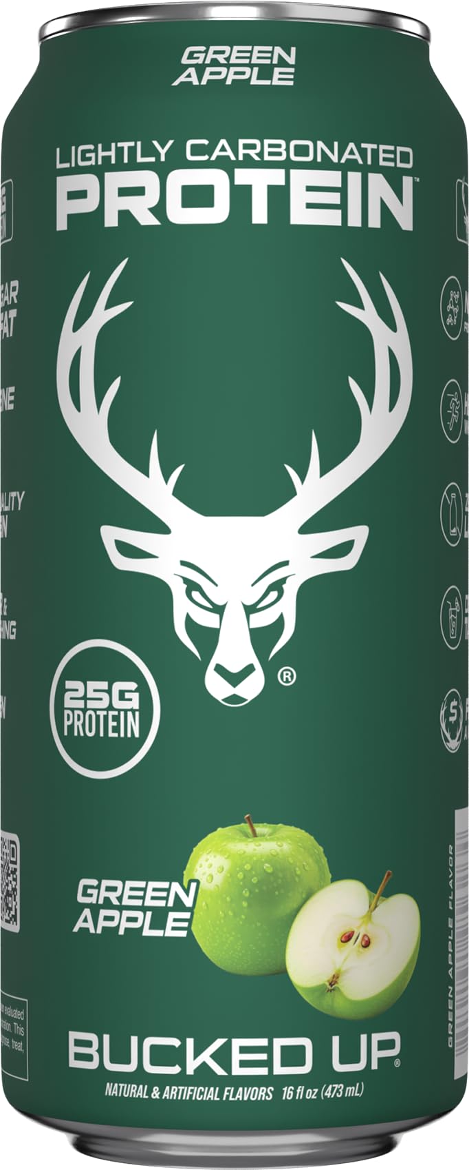 Orange Cream Bucked Up protein soda can with bright flavor notes.