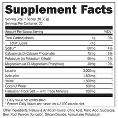 Scoop close-up highlighting Strawberry Mojito flavor for training use.