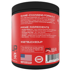 Bucked Up mixed drink reveals vibrant color and smooth dissolve.