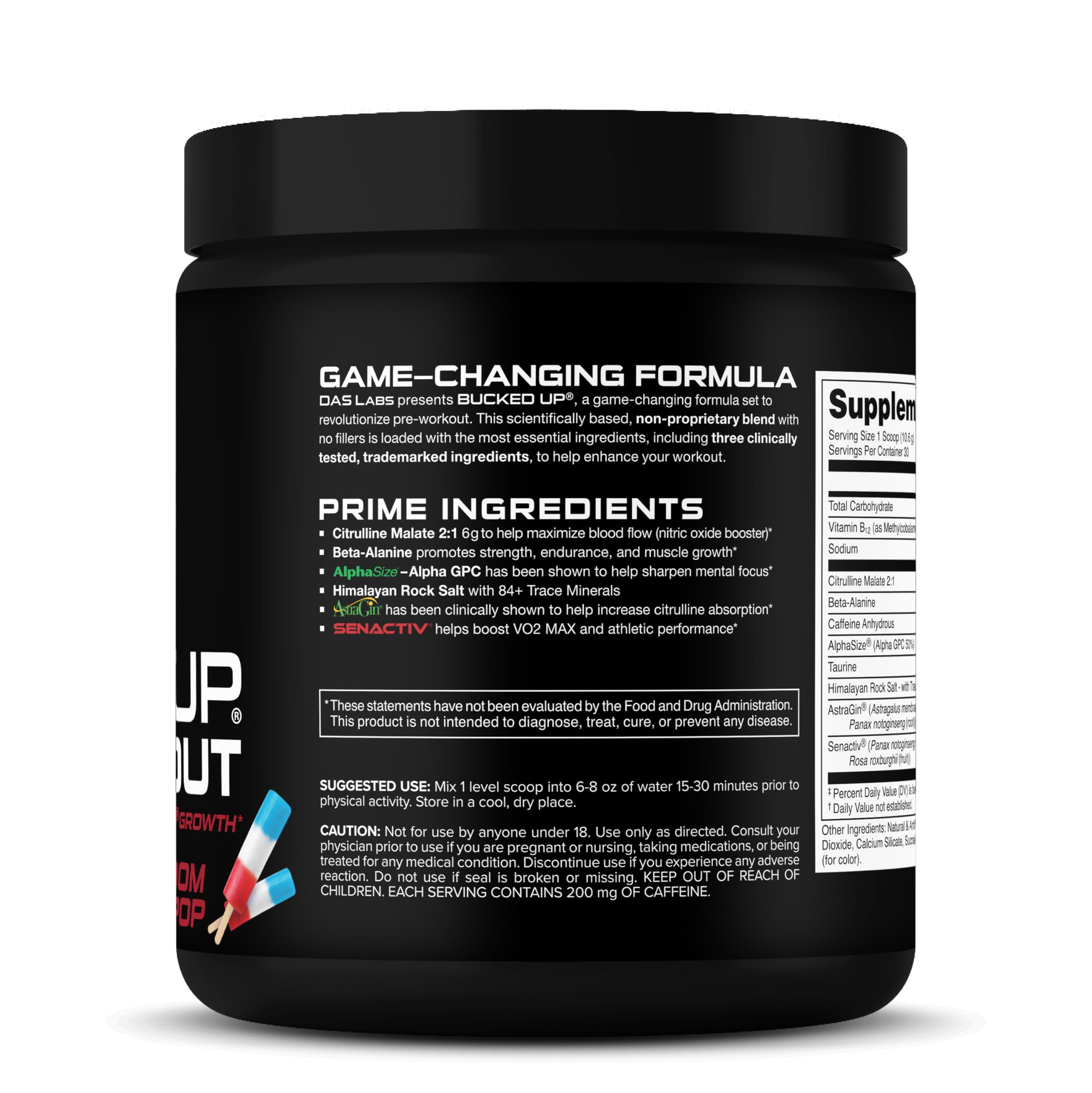 Bucked Up pre-workout shaker ready for on-the-go energy.