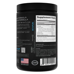 Hydration emphasis with glass of prepared drink and glycerpump ingredients