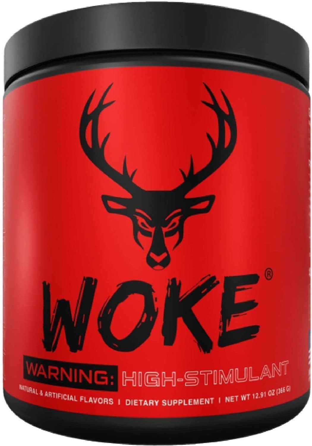 Bucked Up Woke blue raspberry can energizing pre-workout for focus and pumps