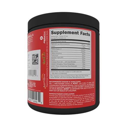 Bucked Up Woke blue raspberry scoop demonstrates easy dosing for sustained energy