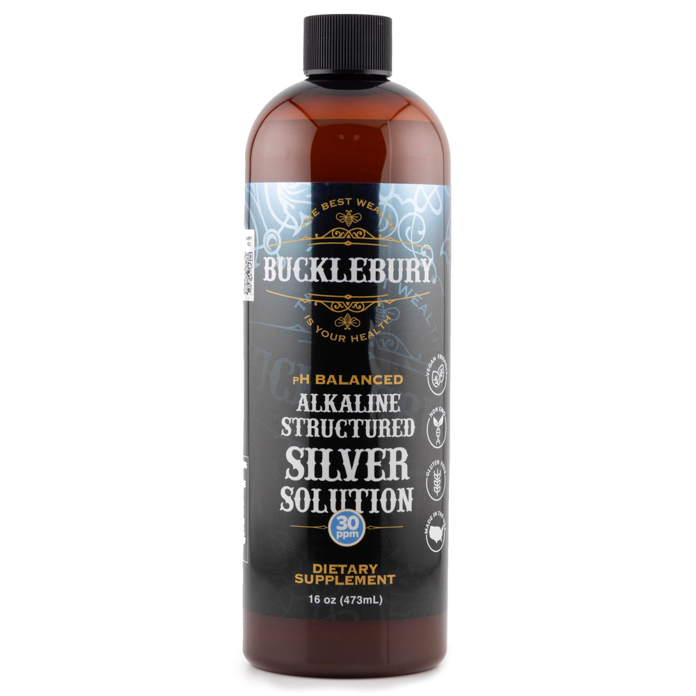 Bucklebury Silver Solution bottle pour for easy daily dosing.