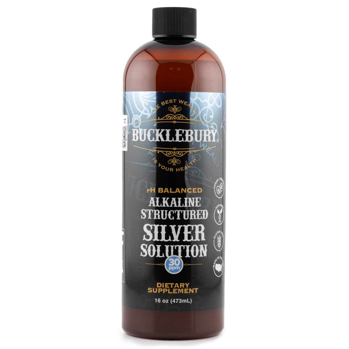 Bucklebury Silver Solution bottle pour for easy daily dosing.