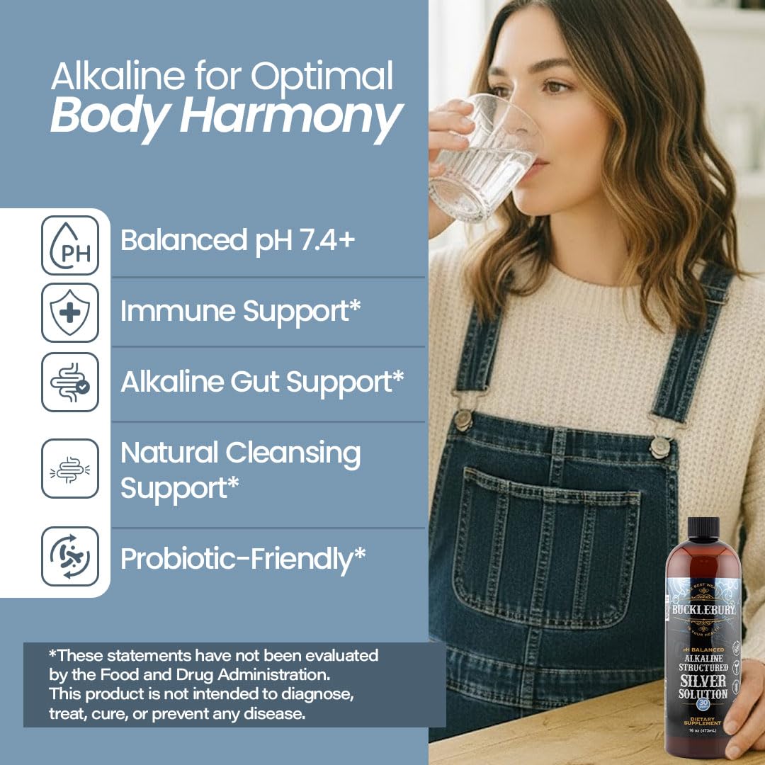 Bucklebury structured silver water bonding detail highlights bioavailability.